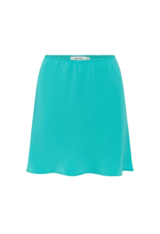 Bias Mini Skirt Turchese