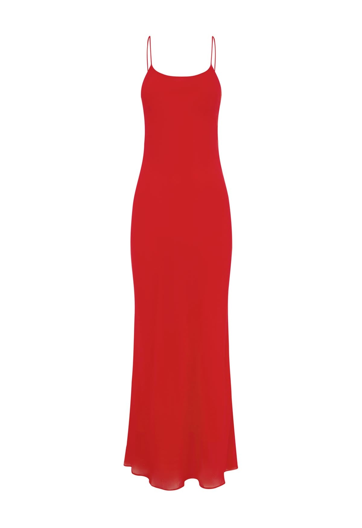 Bias Slip Dress Pomodoro