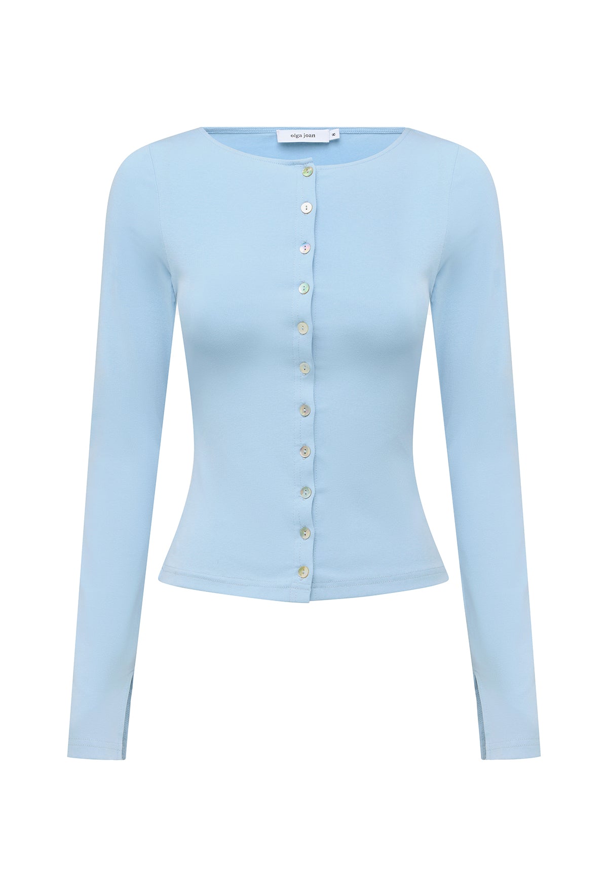 Button-Through Long Sleeve Top Cielo