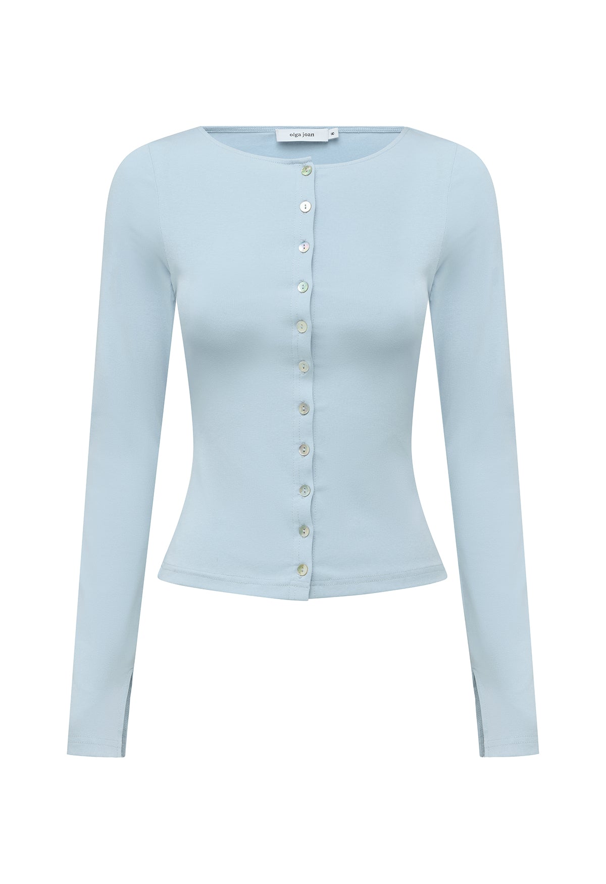 Button-Through Long Sleeve Top Cielo