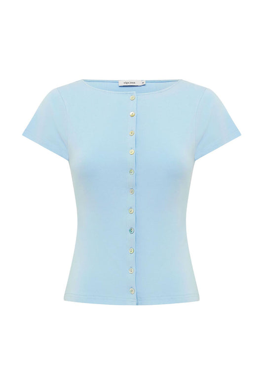 Button-Through Tee Cielo