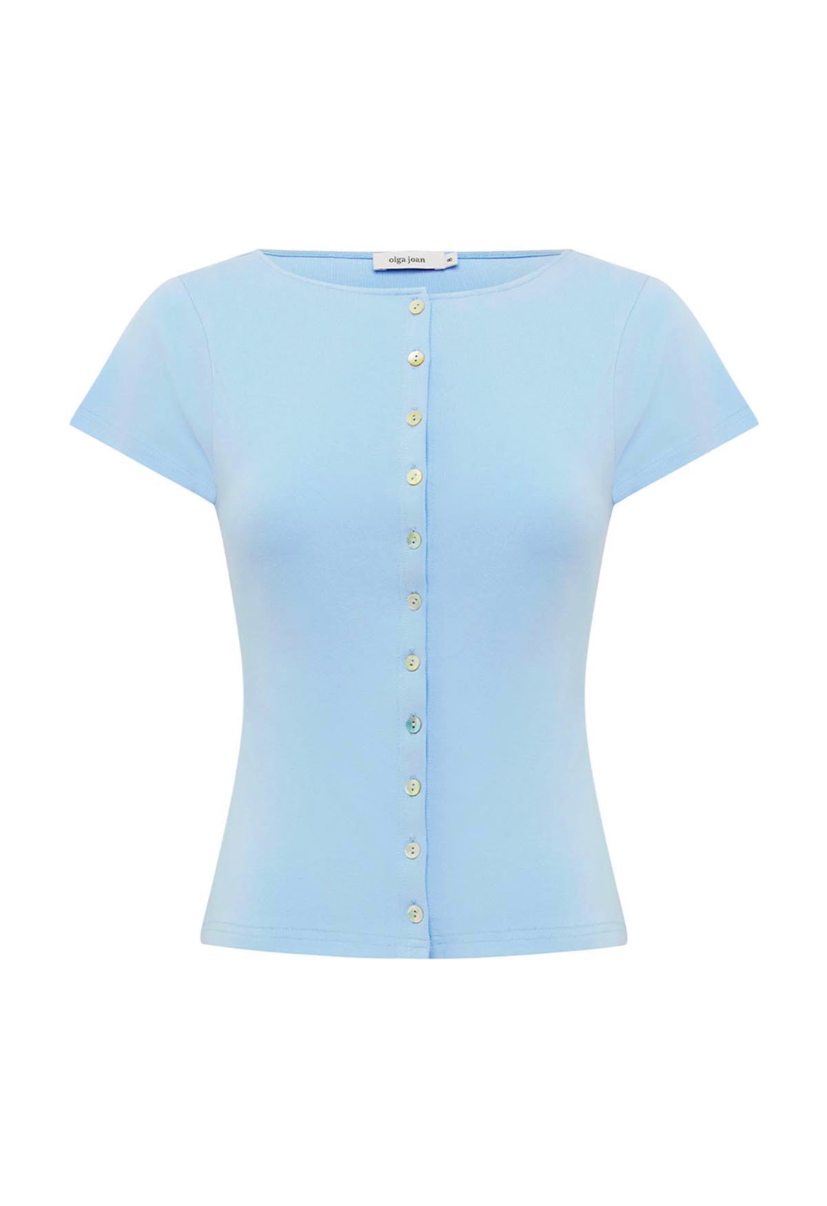 Button-Through Tee Cielo