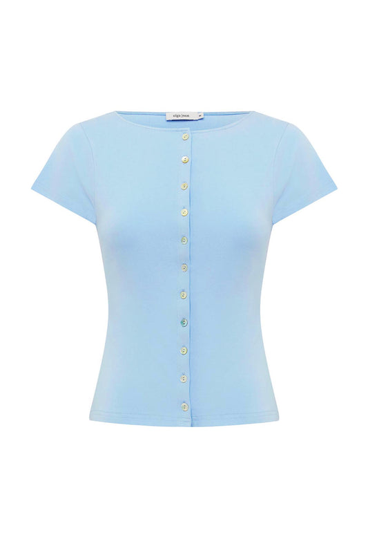Button-Through Tee Cielo