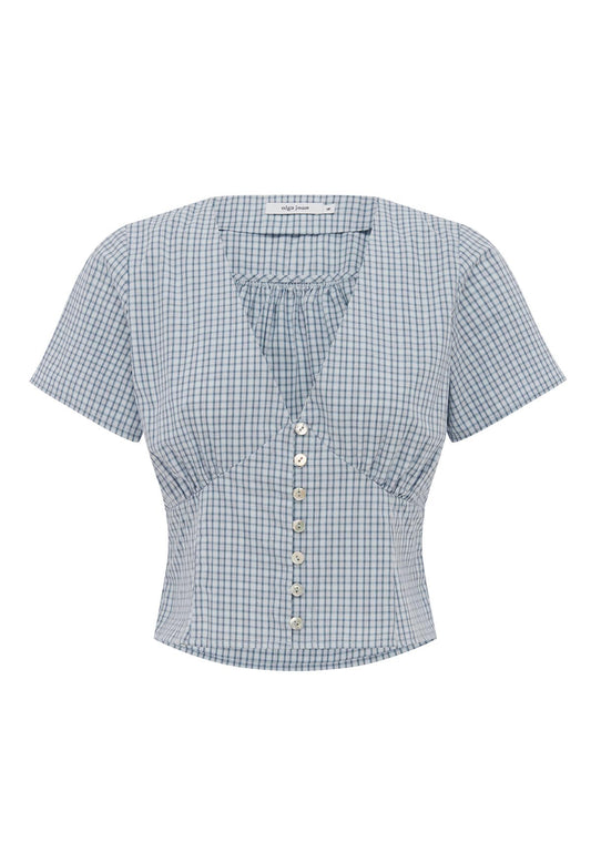 Cap-Sleeve Top Cielo Check