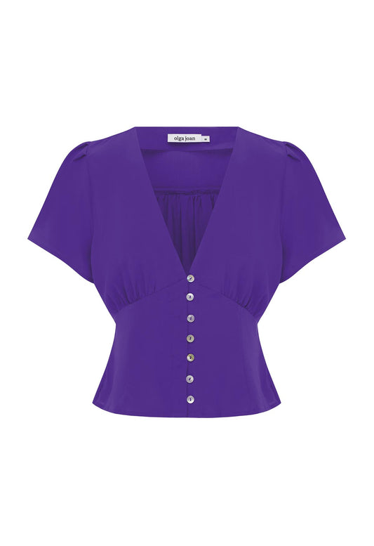 Cap-Sleeve Top Viola