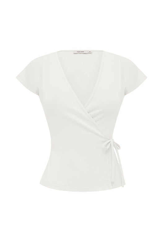 Cap-Sleeve Wrap Top Bianca