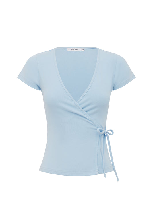 Cap-Sleeve Wrap Top Cielo