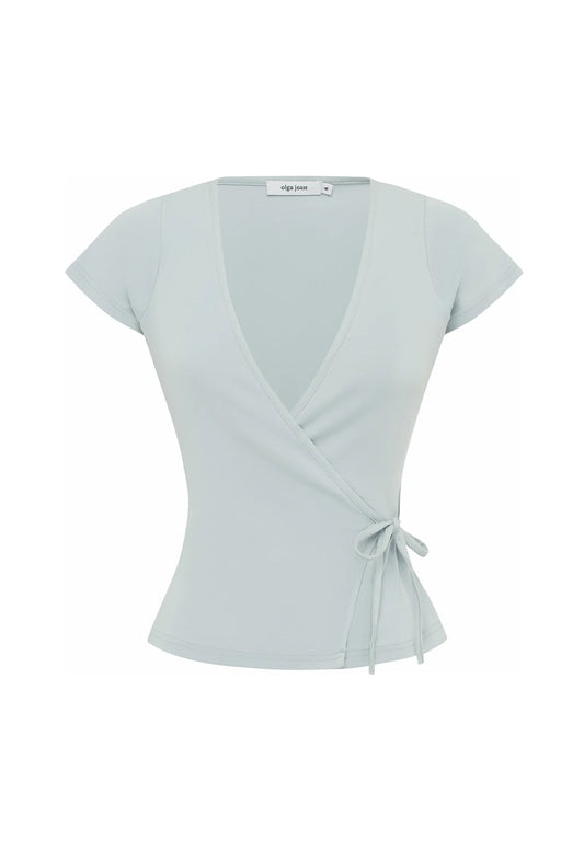 Cap-Sleeve Wrap Top Perla