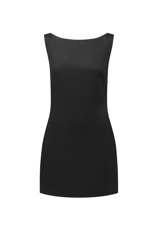 Cowl Back Mini Dress Nera