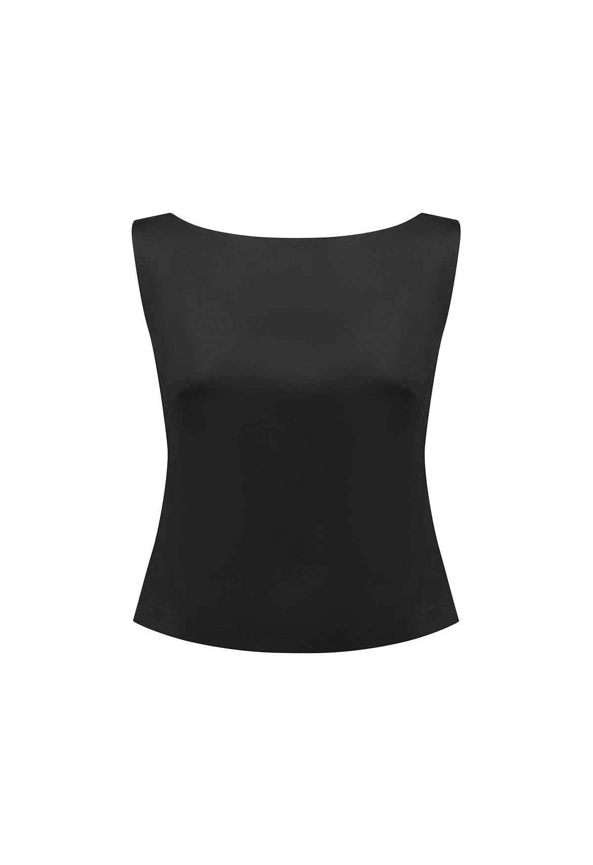 Cowl Back Top Nera