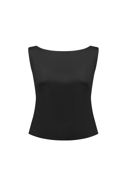 Cowl Back Top Nera