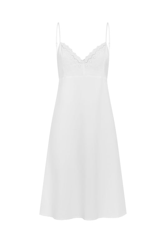 Embroidered Bust Slip Dress Bianca