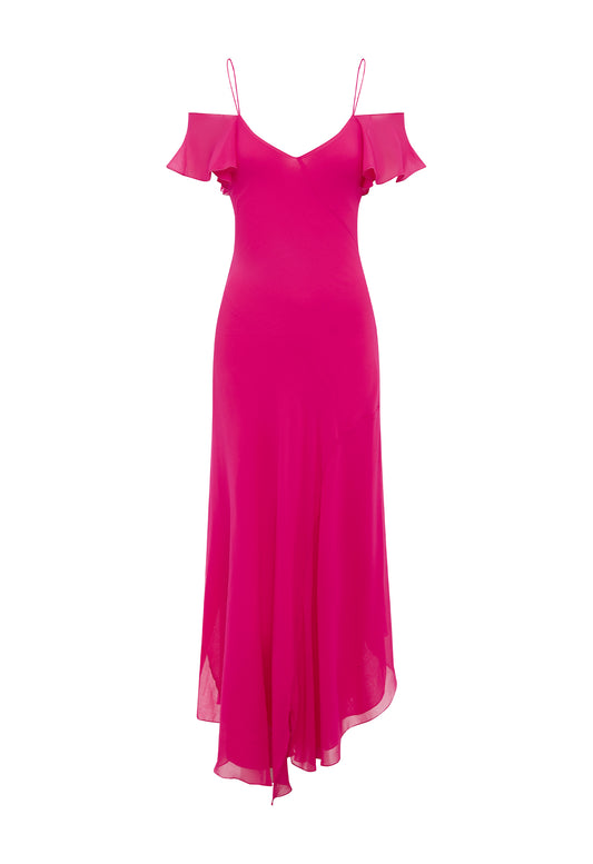 Flutter-Sleeve Dress Rossetto