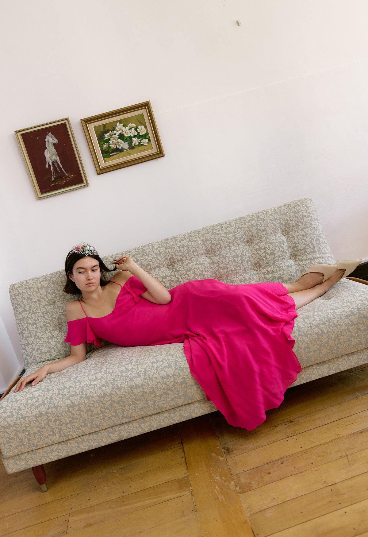 Flutter-Sleeve Dress Rossetto