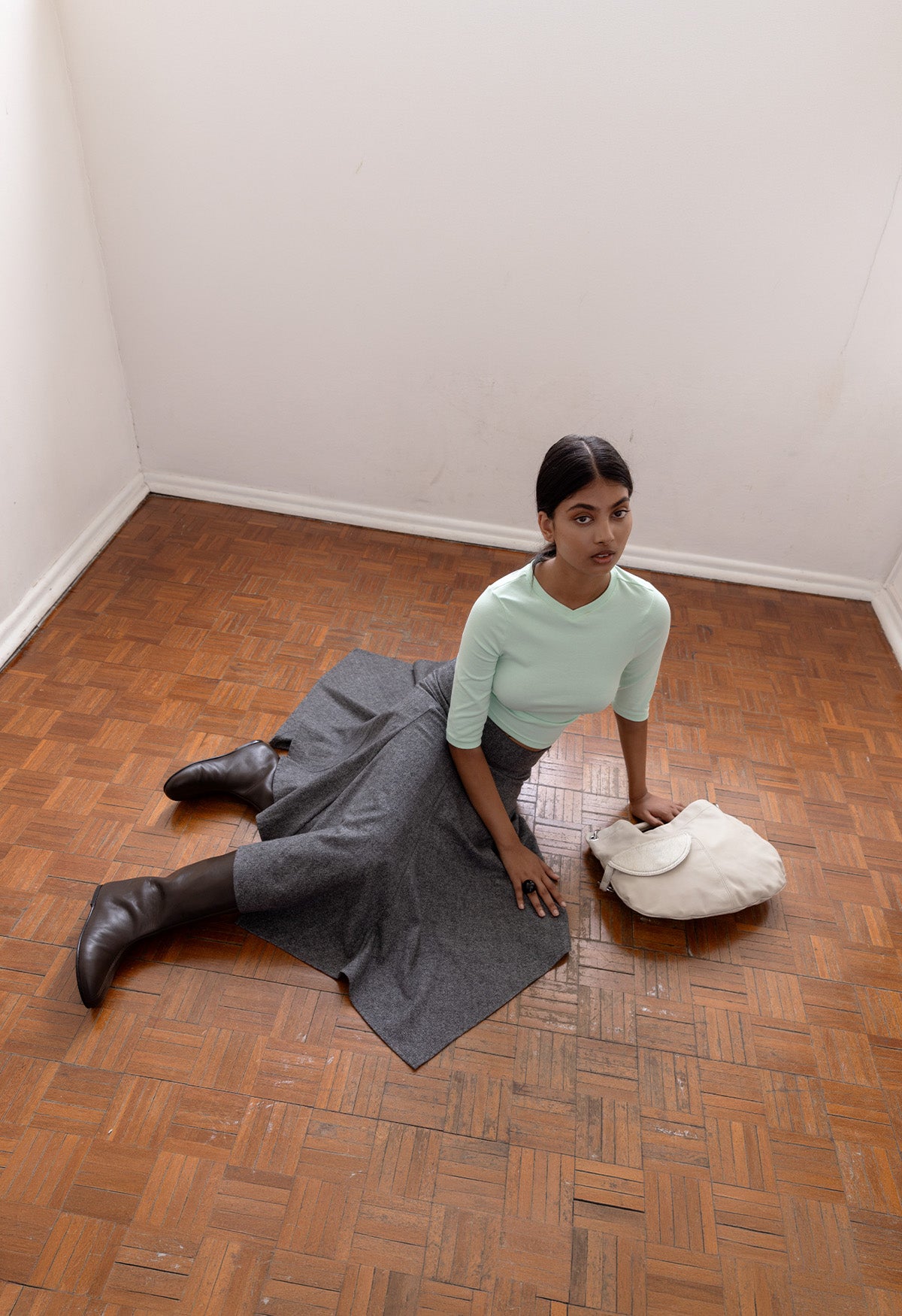 Handkerchief Skirt Grigio Mélange