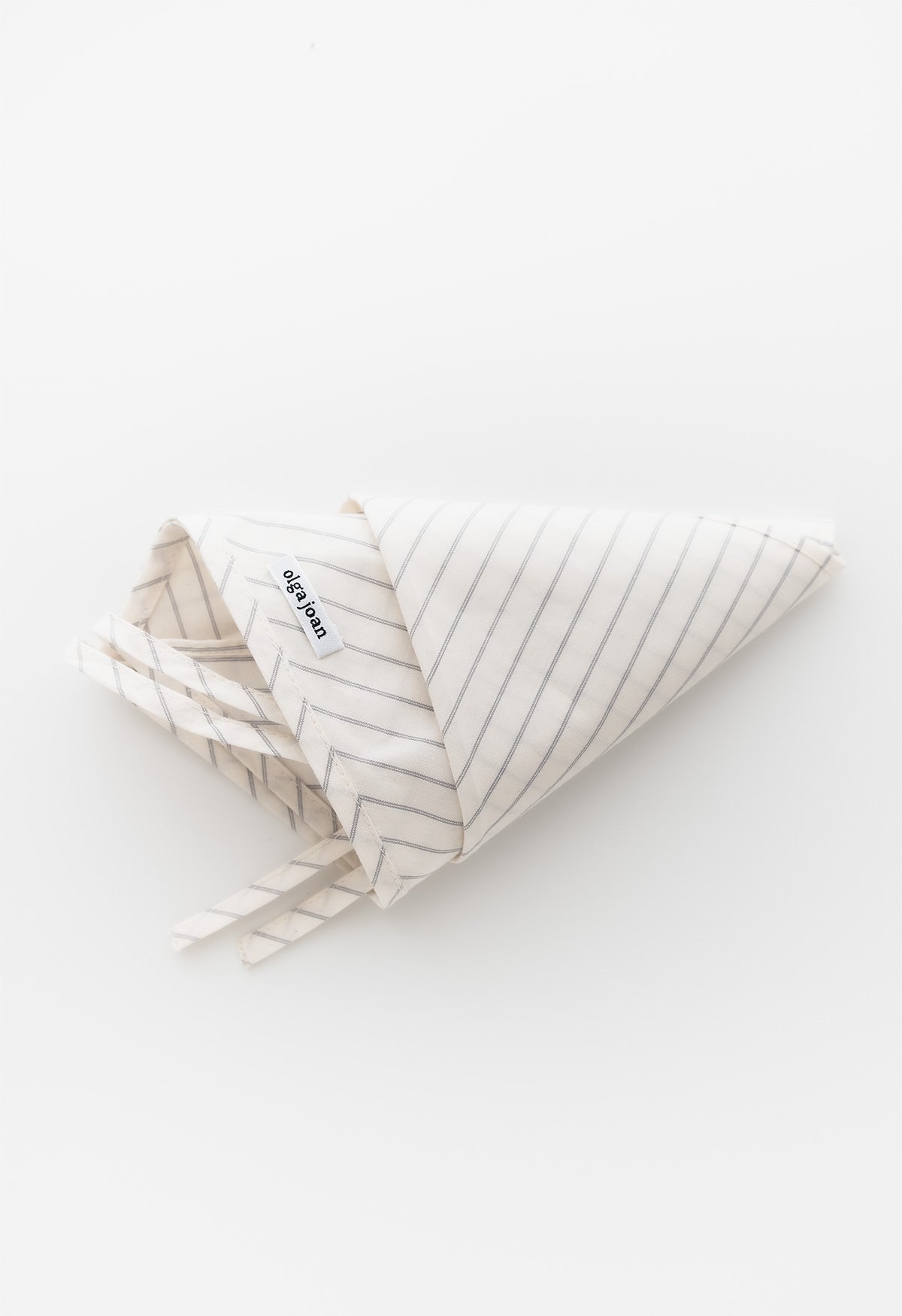 Headscarf Crema Stripe Cotton