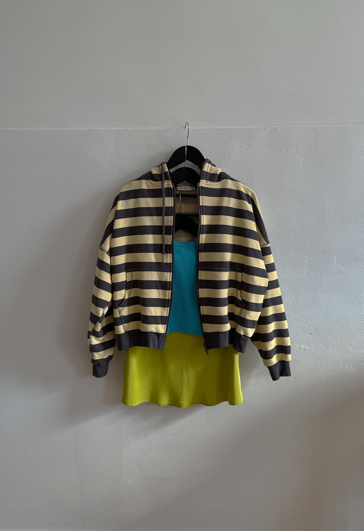 Zip Hoodie Limone Stripe