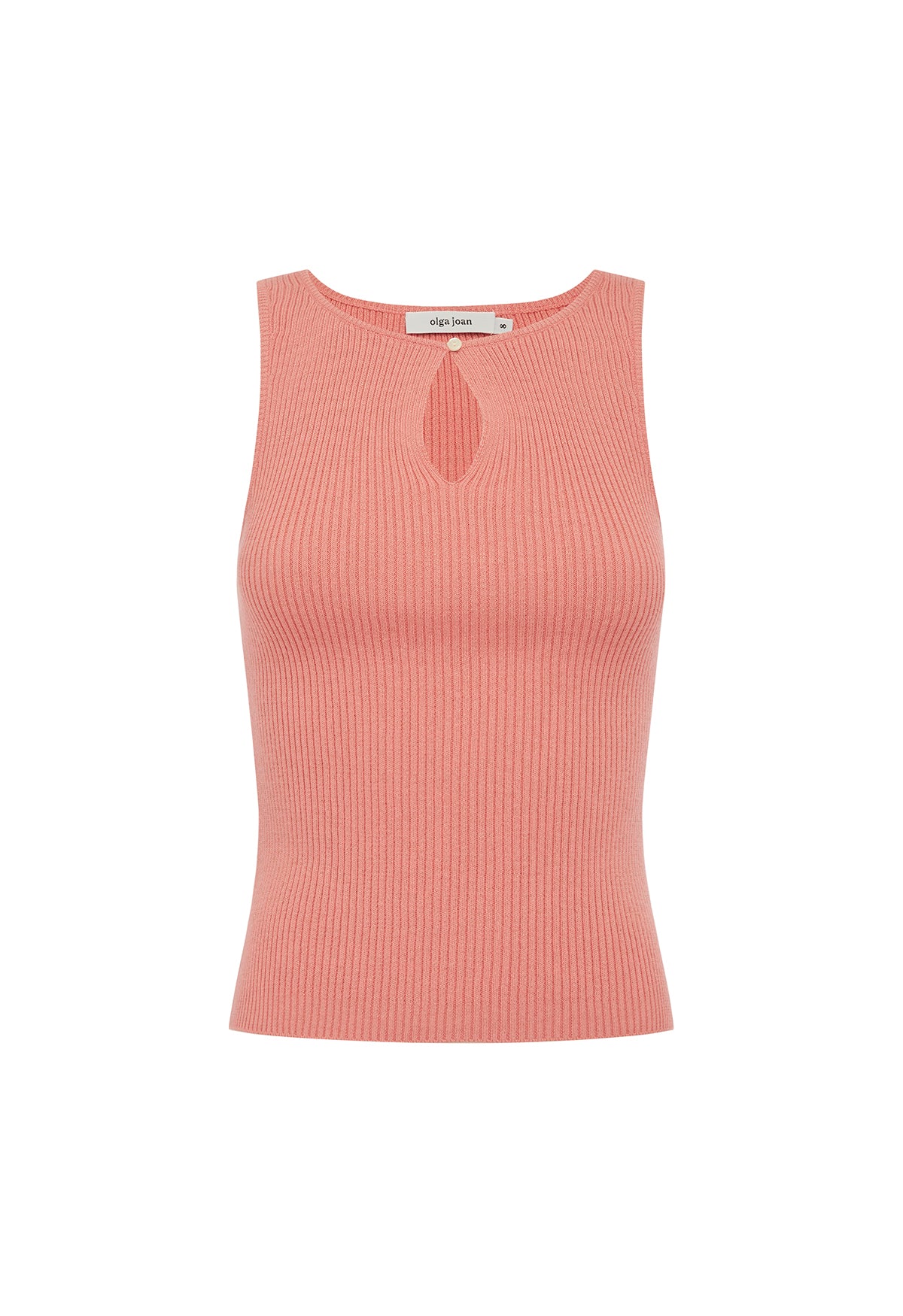 Key-Hole Knit Tank Corallo