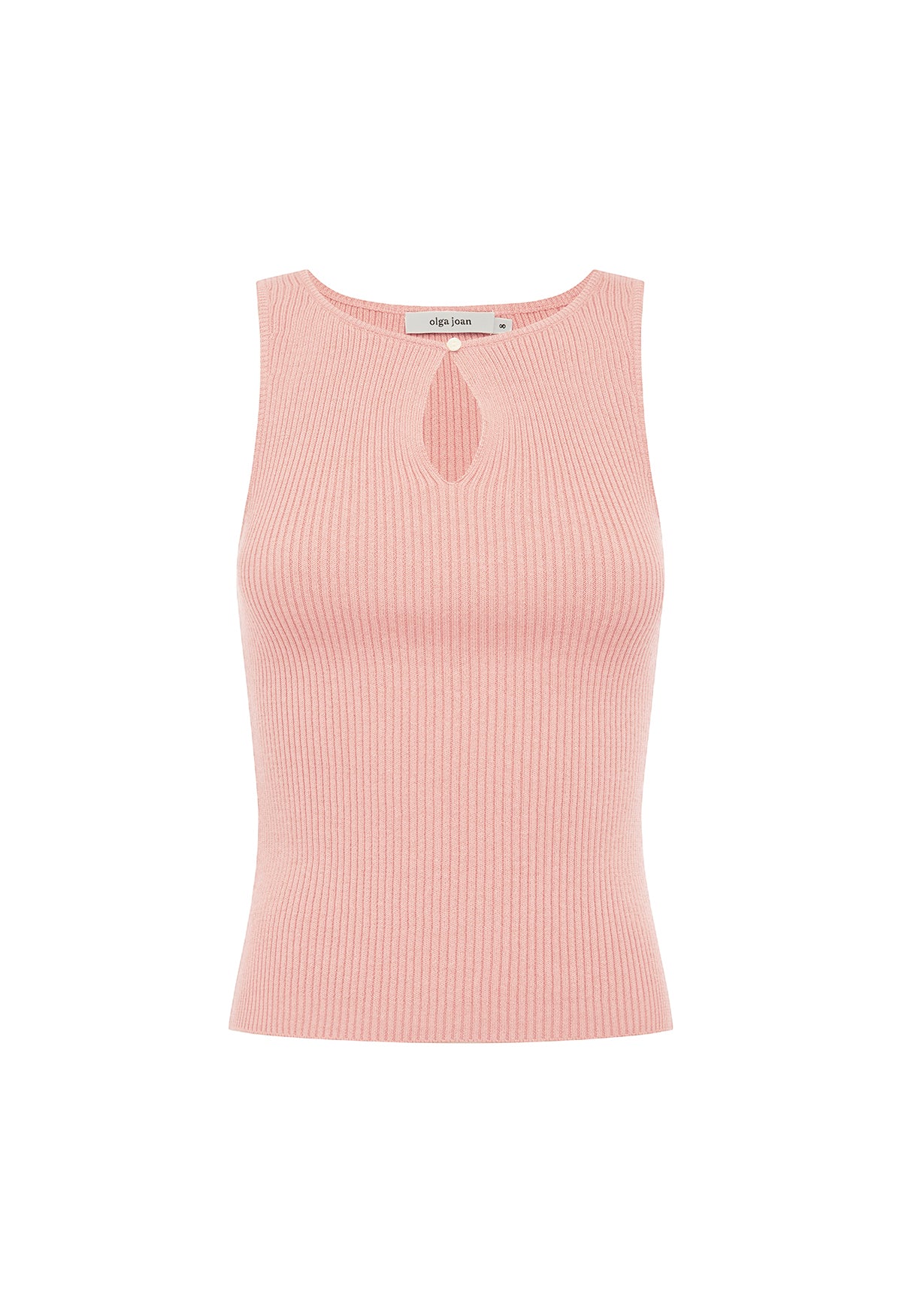 Key-Hole Knit Tank Rosa