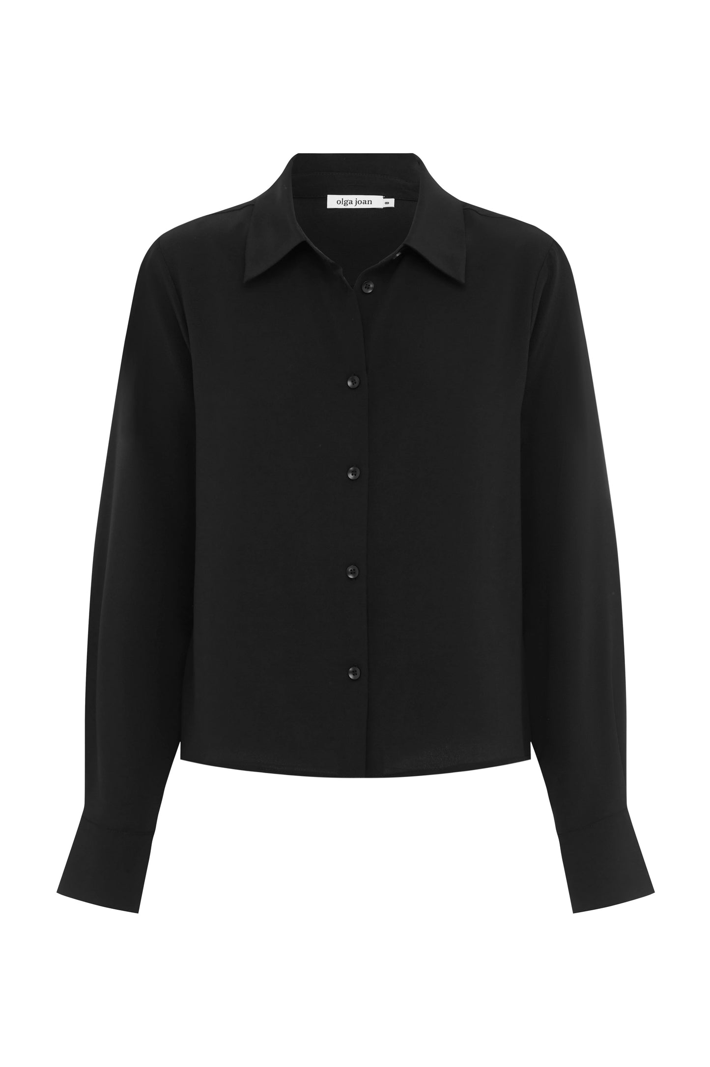 Classic Long Sleeve Silk Shirt Nera