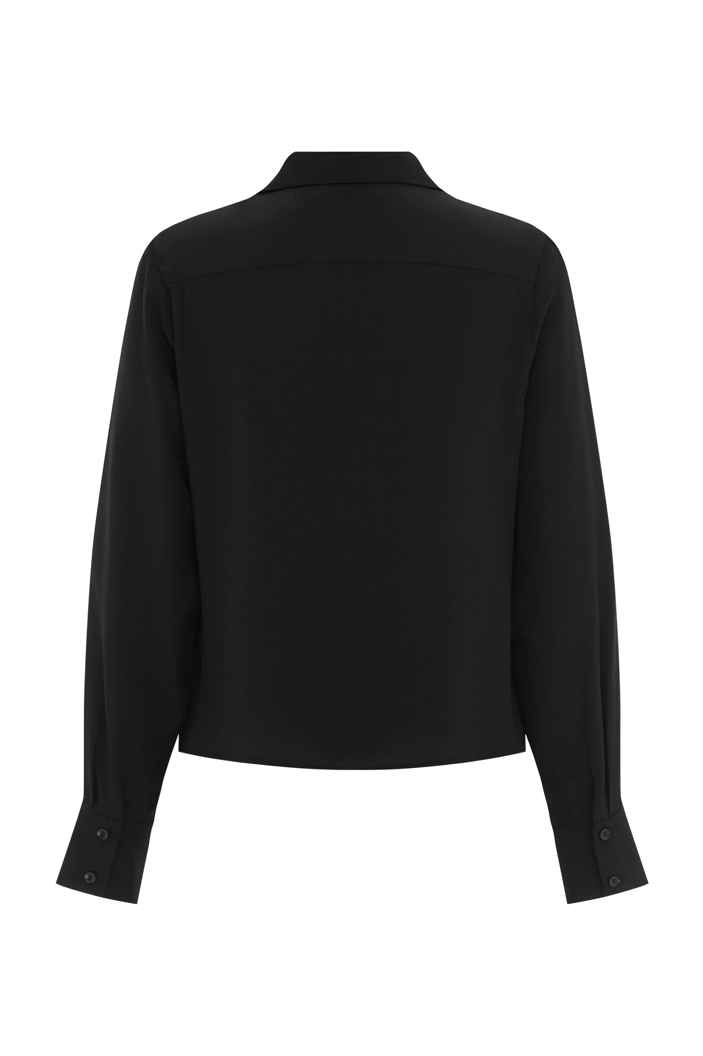 Classic Long Sleeve Silk Shirt Nera