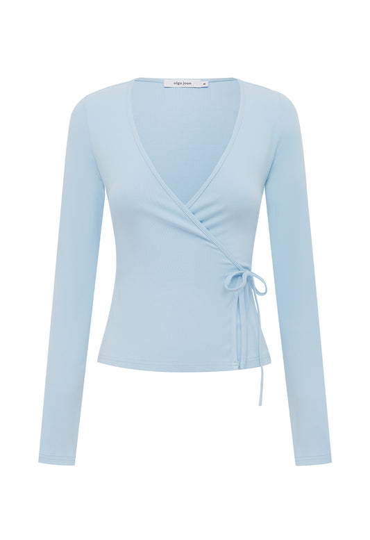 Long Sleeve Wrap Top Cielo