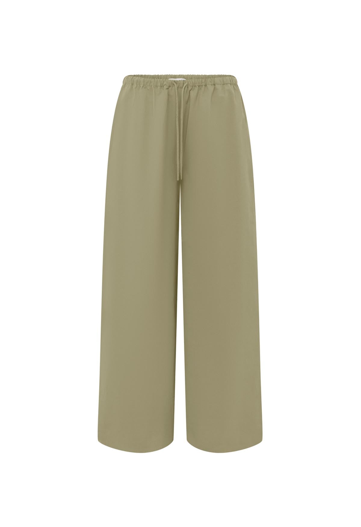 Mid-Rise Drawcord Pant Tortora