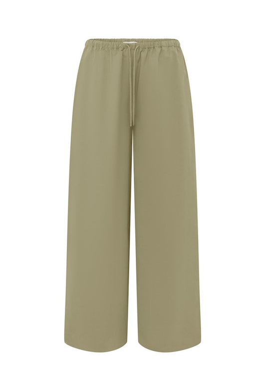 Mid-Rise Drawcord Pant Tortora