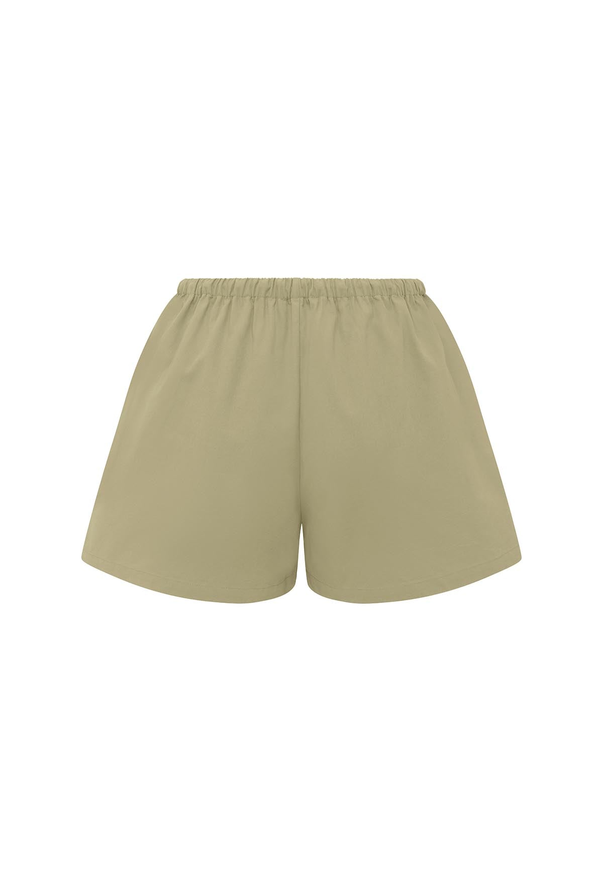 Mid-Rise Drawcord Short Tortora
