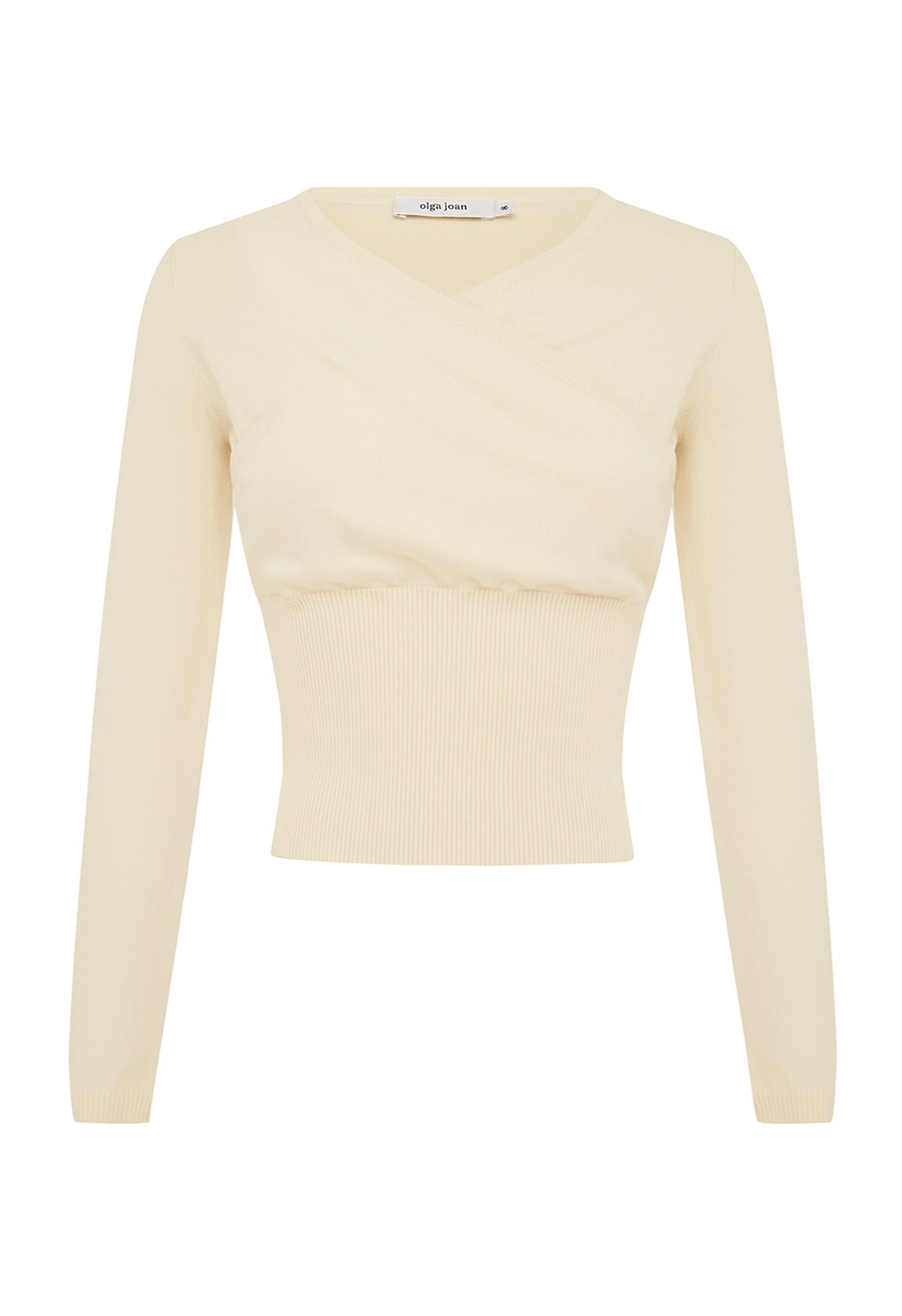 Mock Wrap Knit Top Avena