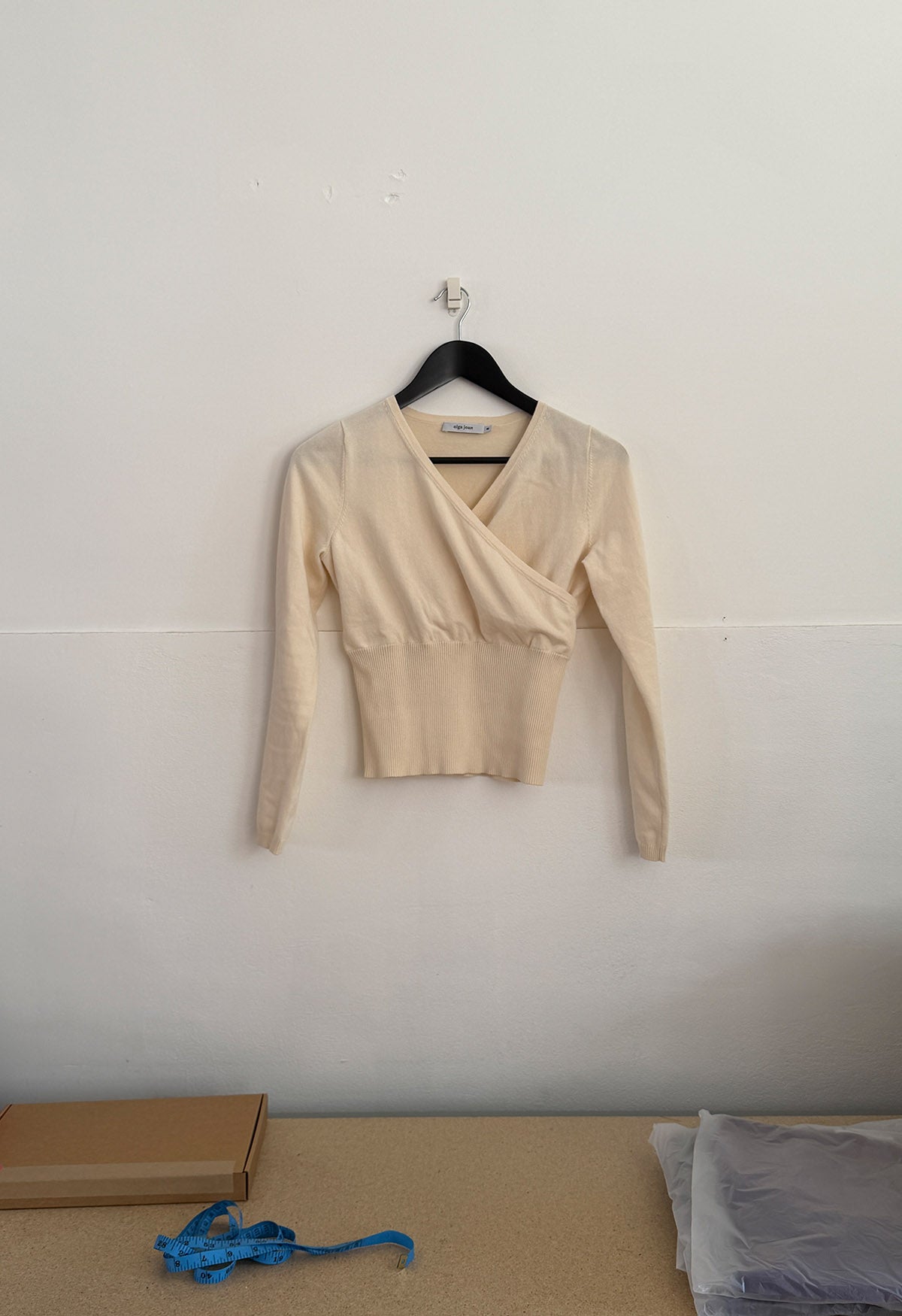 Mock Wrap Knit Top Avena