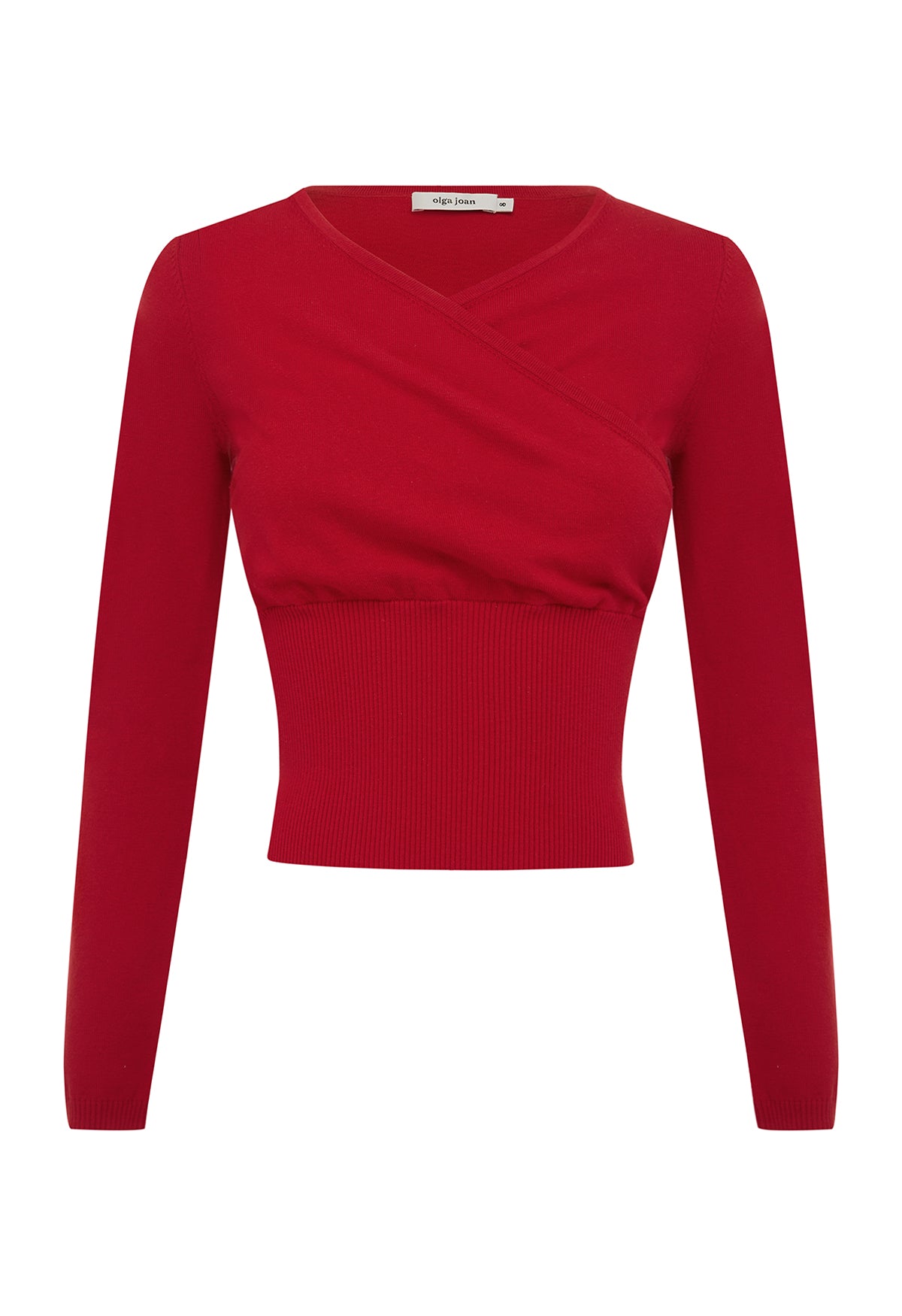 Mock Wrap Knit Top Rossa