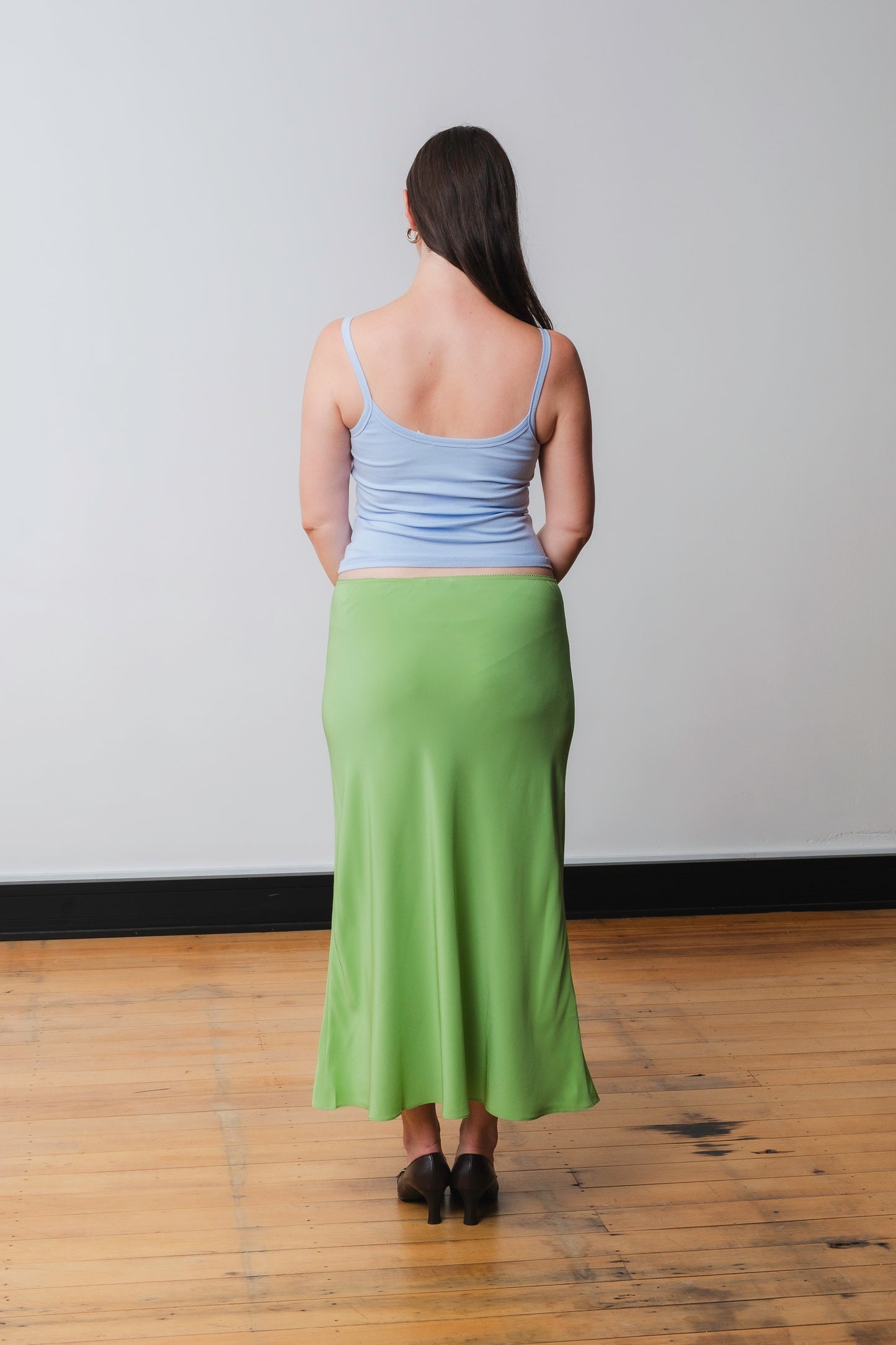 Bias Mid Skirt Verde