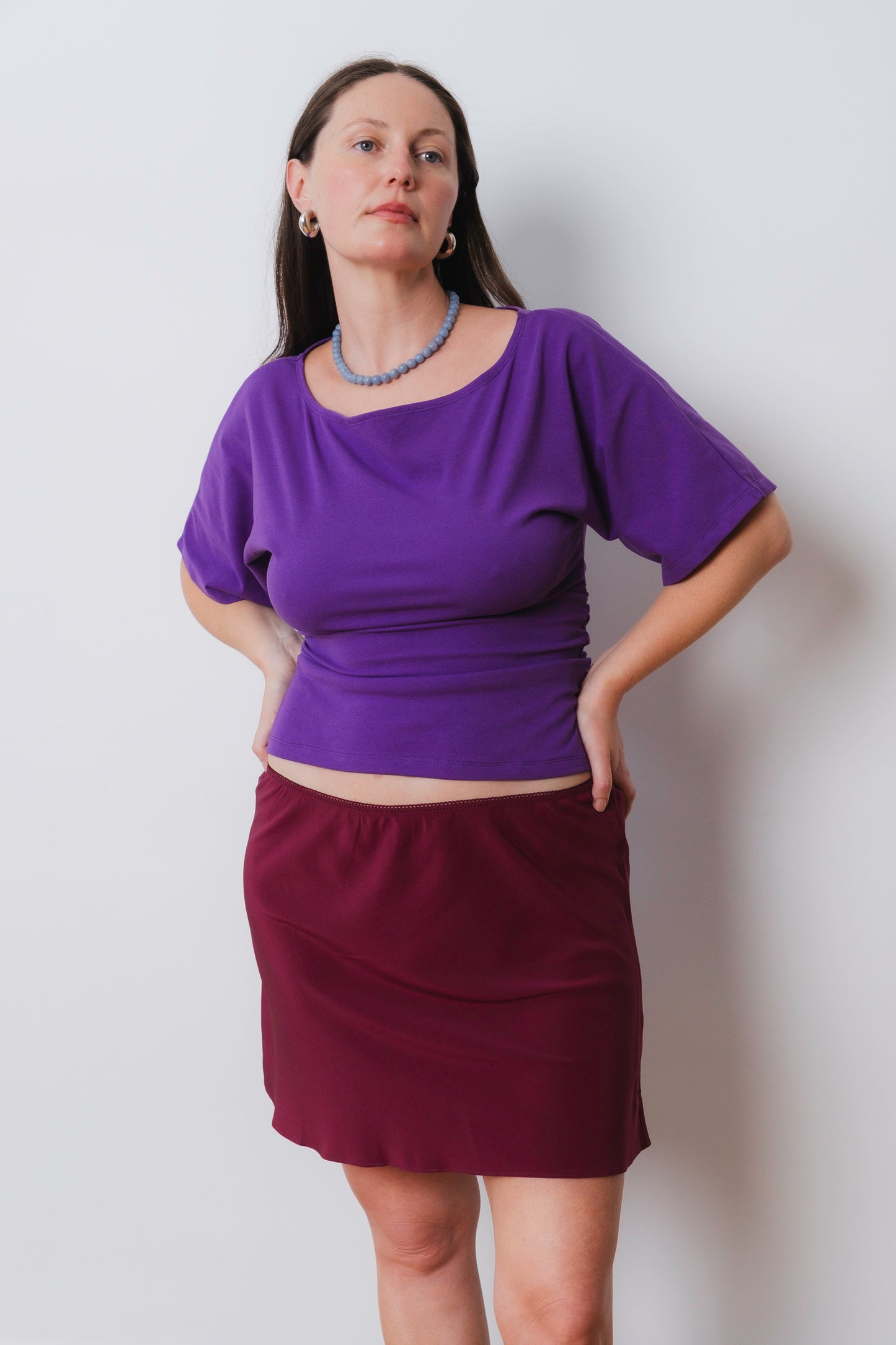 Bias Mini Skirt Vino