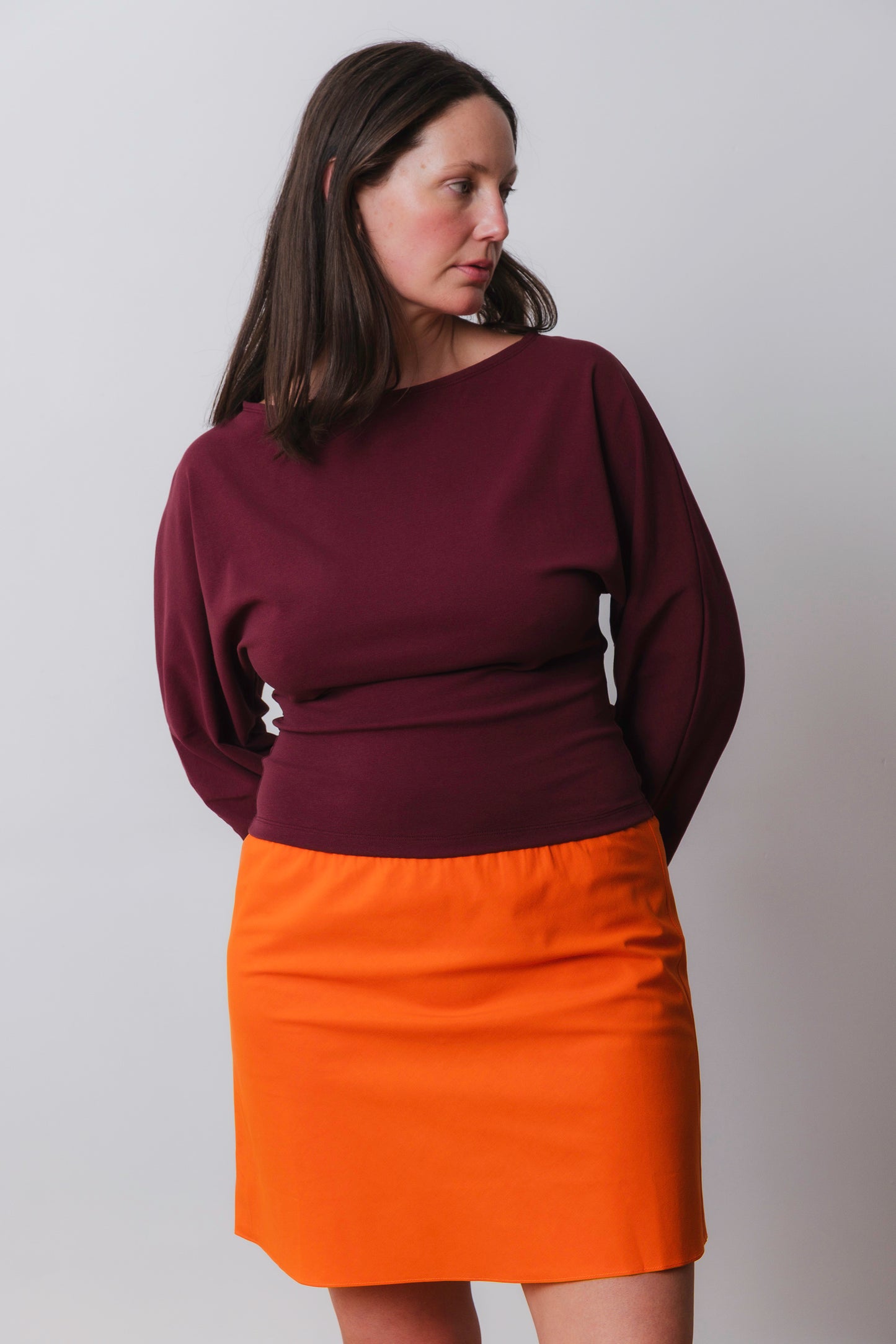 Bias Mini Skirt Arancia