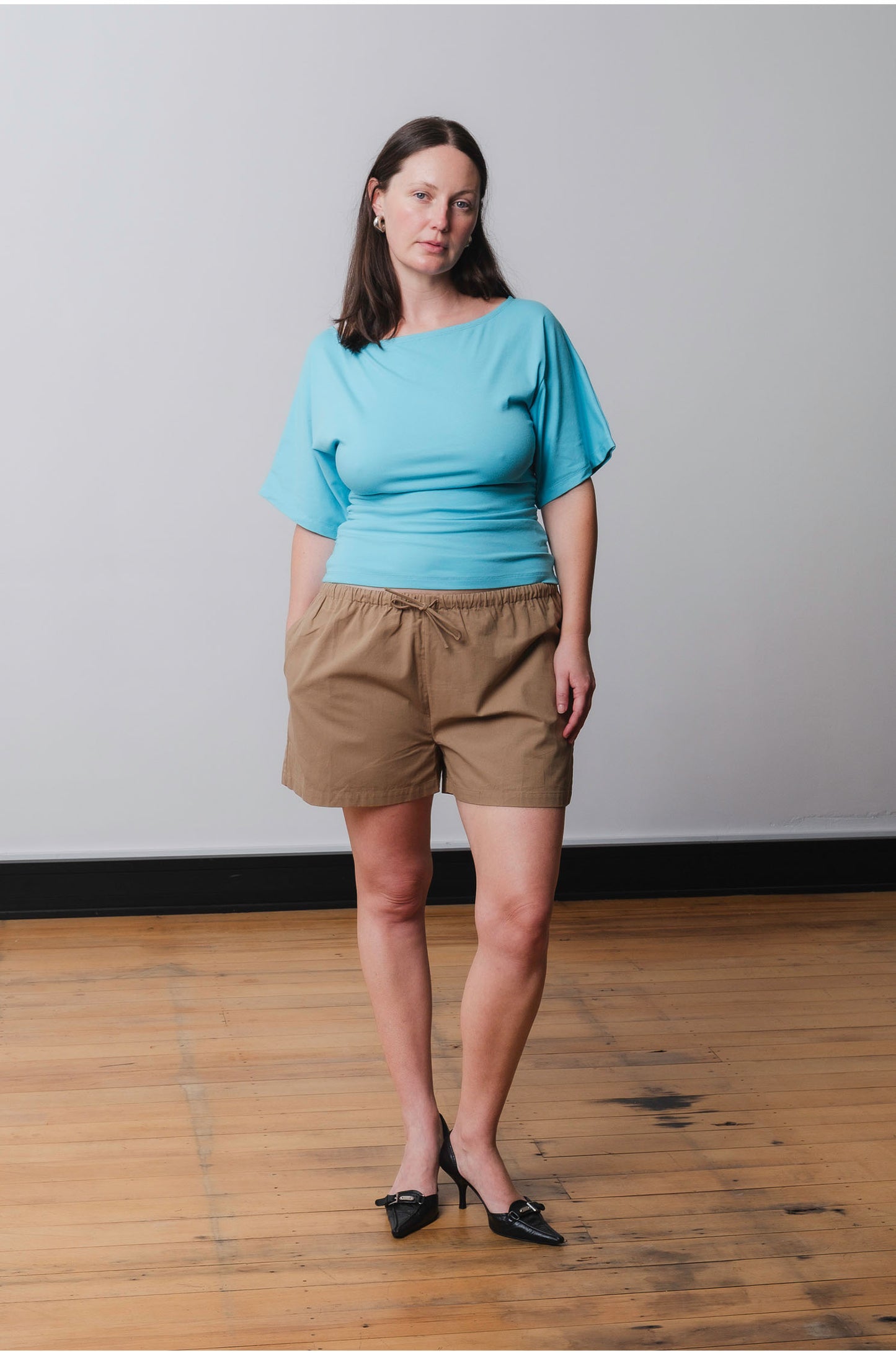 Mid-Rise Drawcord Short Tortora