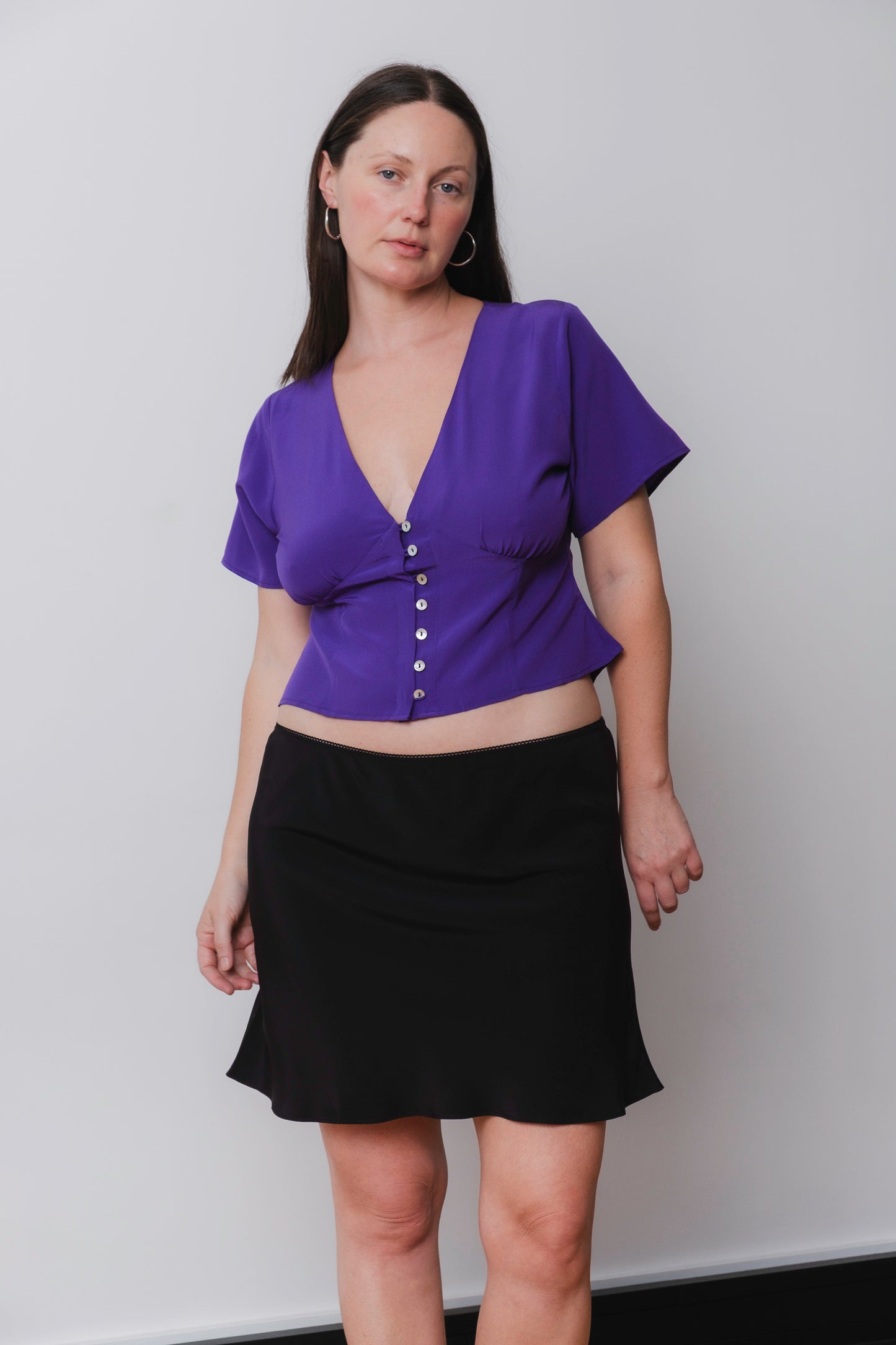 Bias Mini Skirt Nera