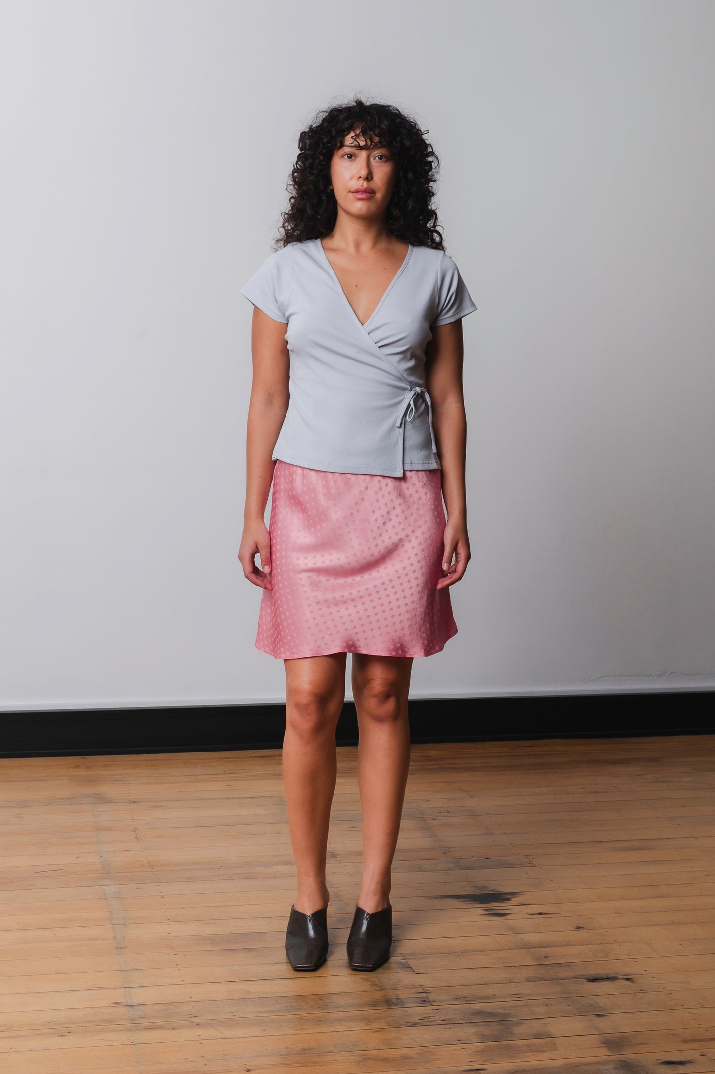 Bias Mini Skirt Jacquard Rosa (First Production)