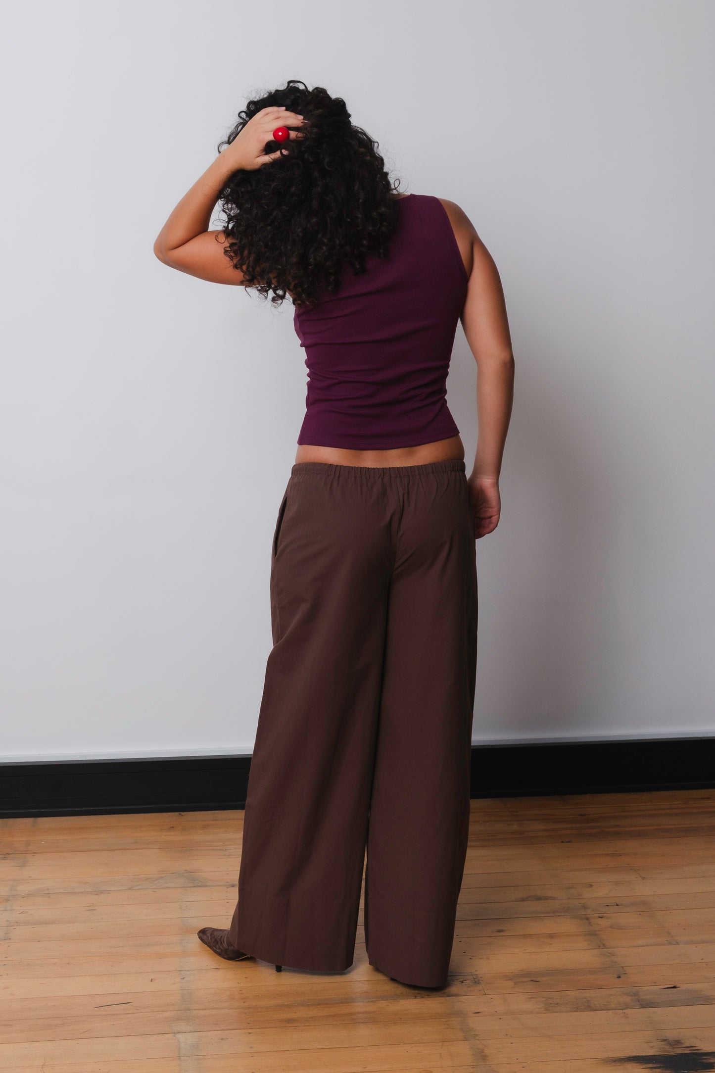 Mid-Rise Drawcord Pant Ciocco