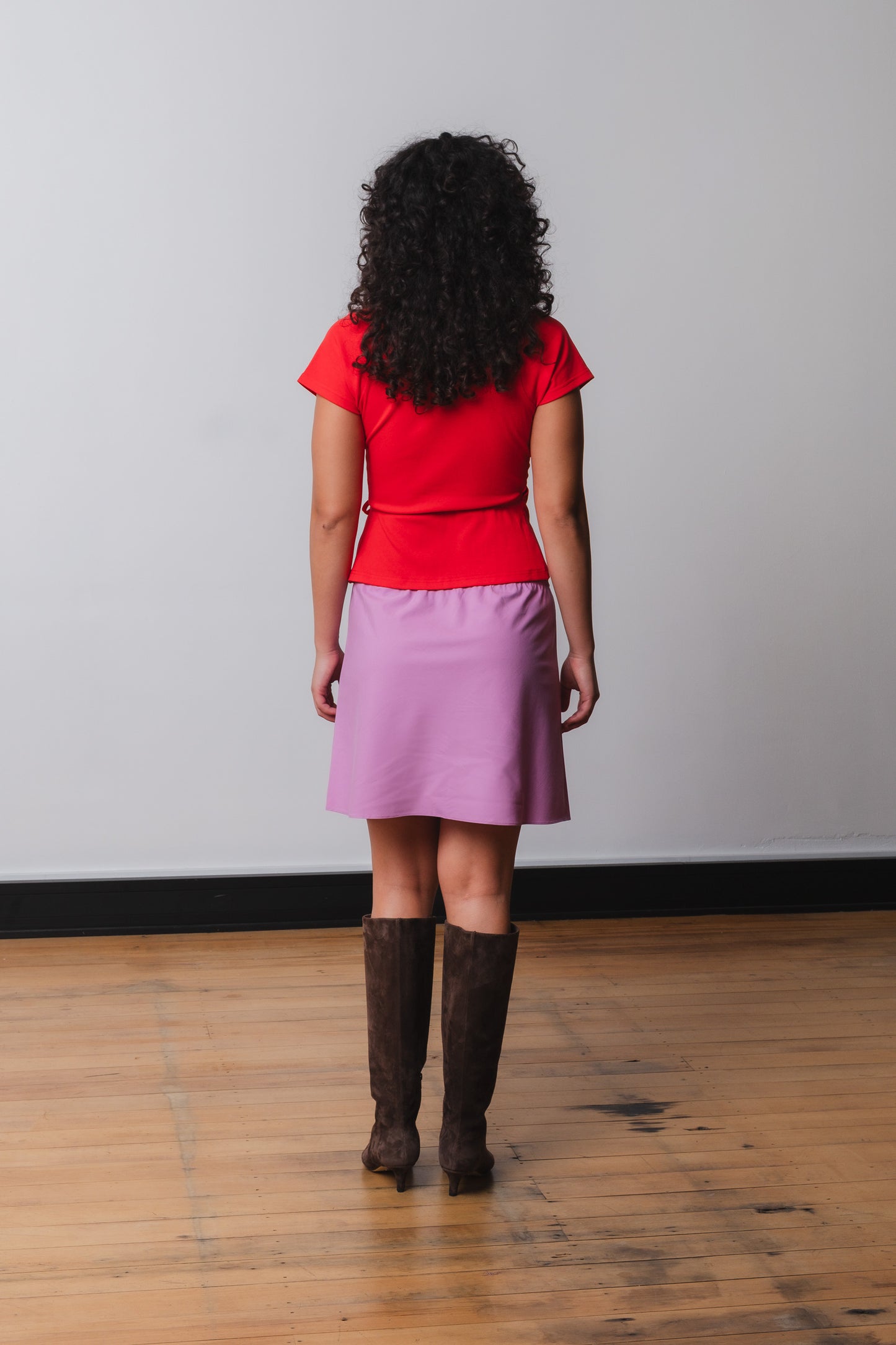 Cap-Sleeve Wrap Top Pomodoro