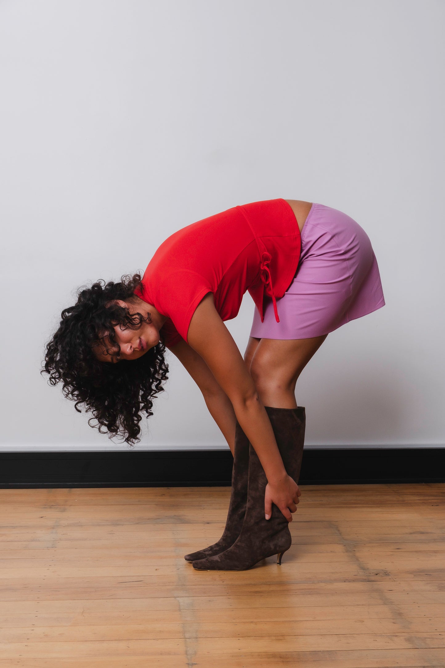 Mini Slip Skirt Lavanda Tencel