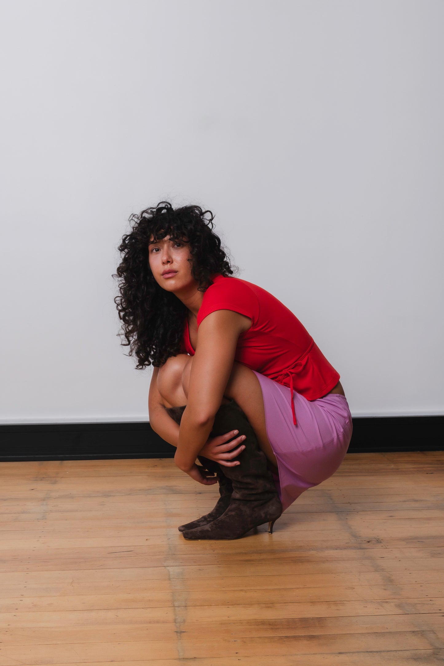 Cap-Sleeve Wrap Top Pomodoro