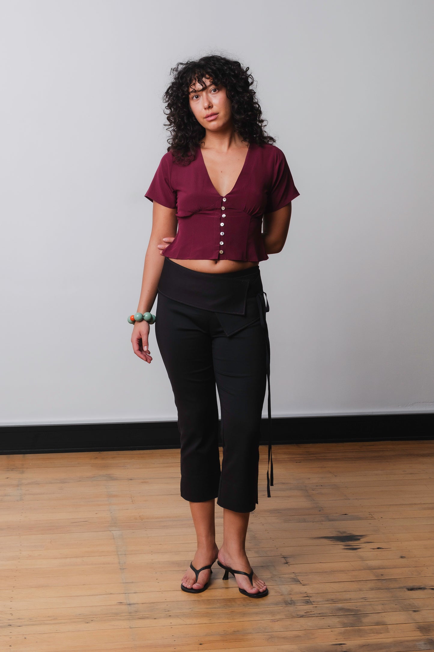Belted Capri Pant Nera
