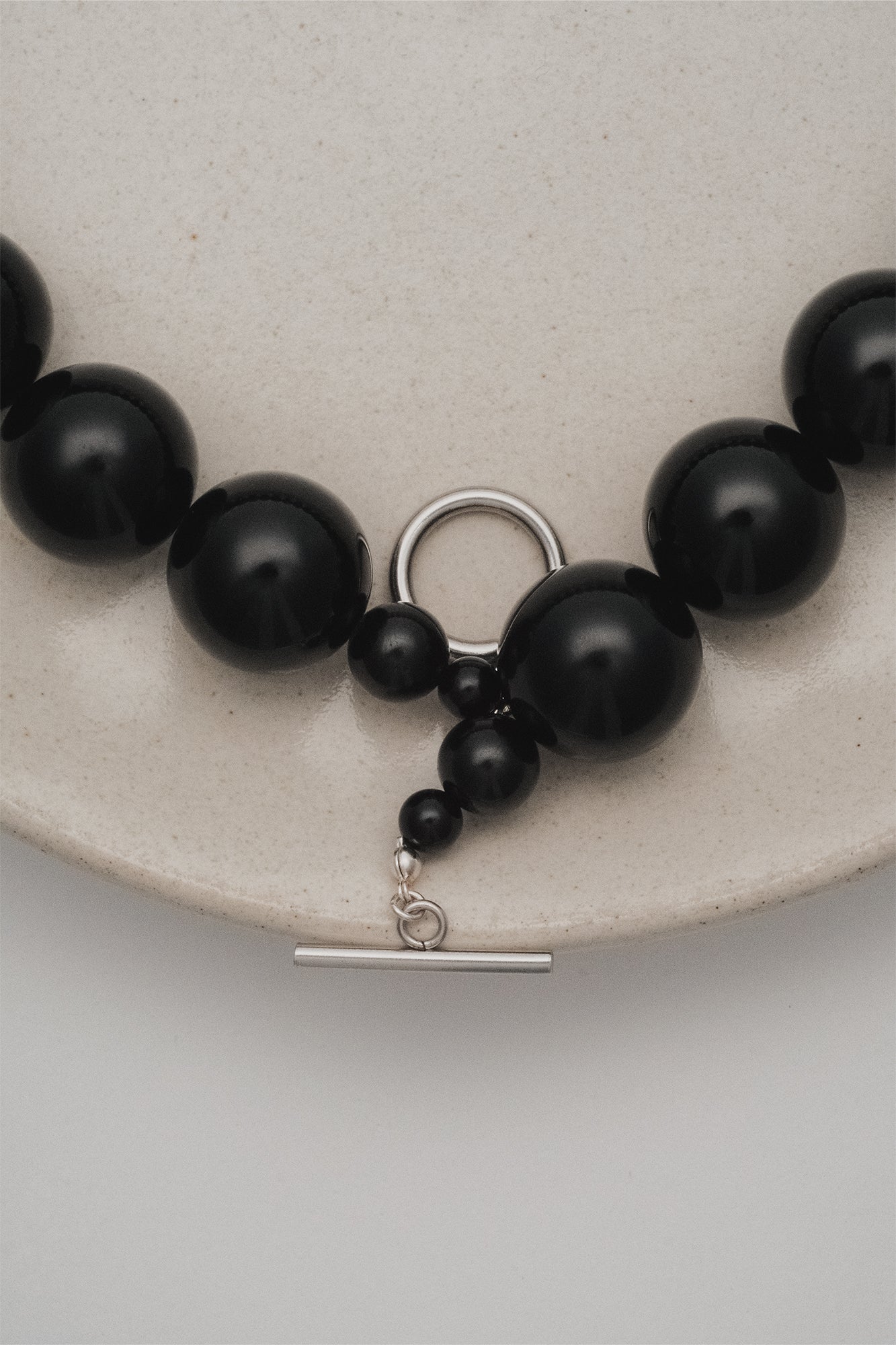 Olga Joan Sun Ray Necklace Onyx (XL)
