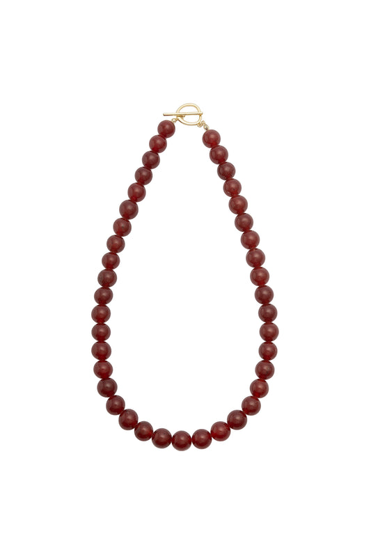 Olga Joan Sun Ray Necklace Red Jade (M)