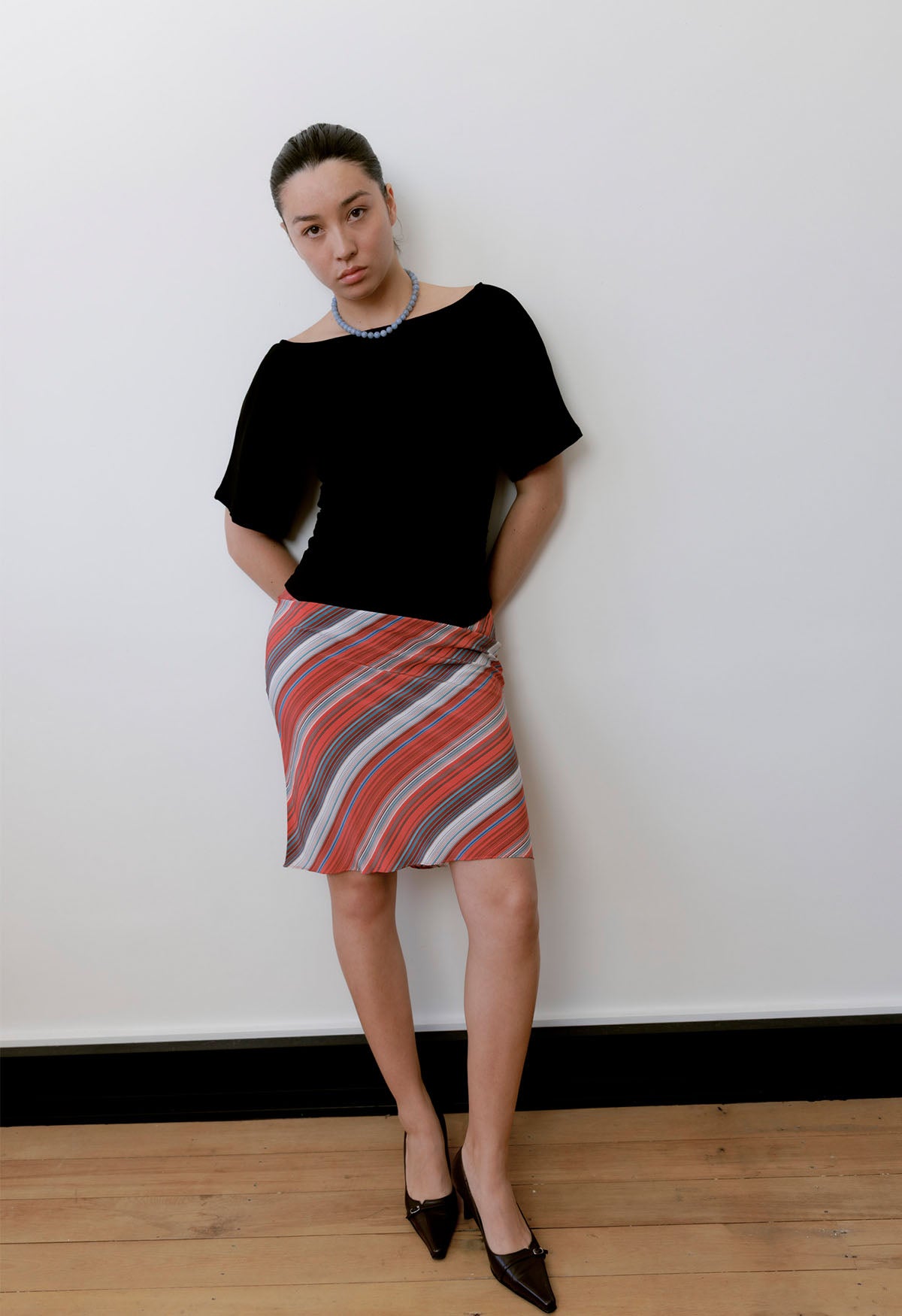 Bardot Ruched Top Nera