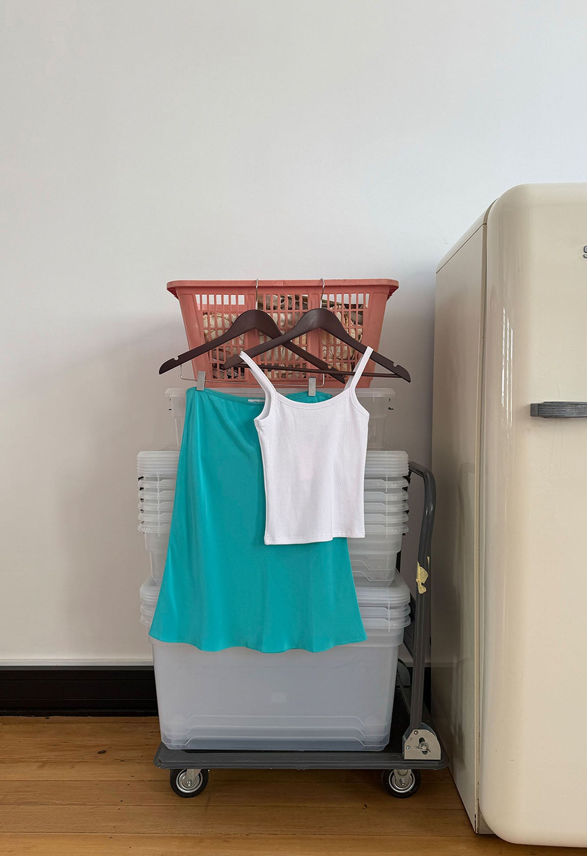 Bias Knee Skirt Turchese
