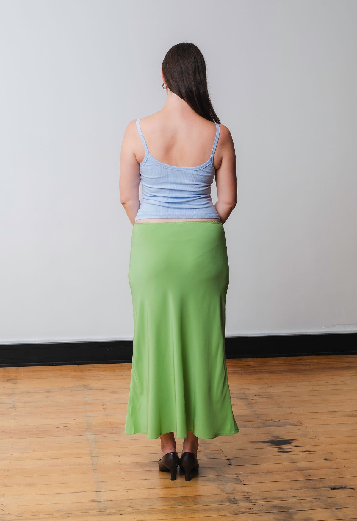 Bias Mid Skirt Verde