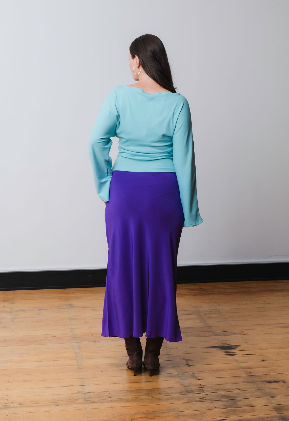 Bias Mid Skirt Viola