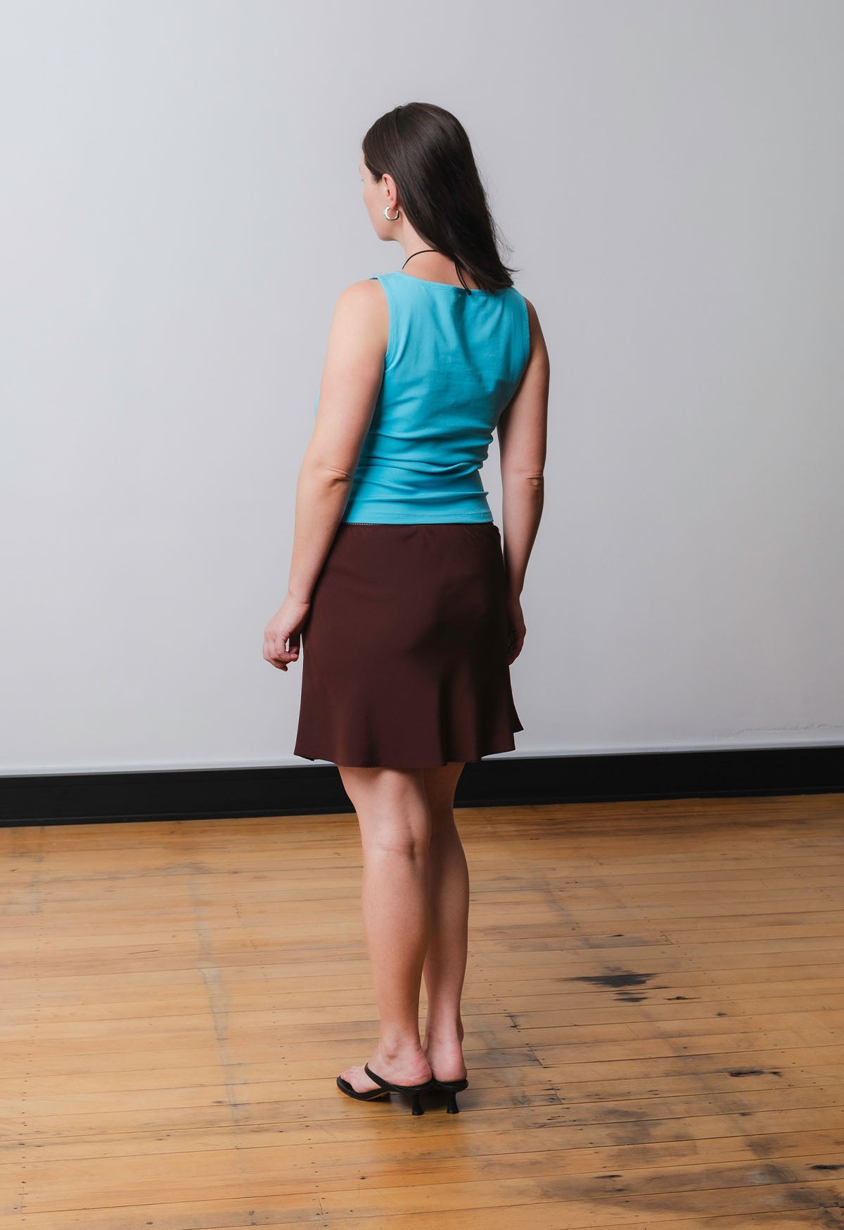 Bias Mini Skirt Ciocco